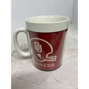 OKLAHOMA OU SOONERS NCAA UNIVERSITY FOOTBALL TERMO SERV VTG MUG 70s 80s VTG